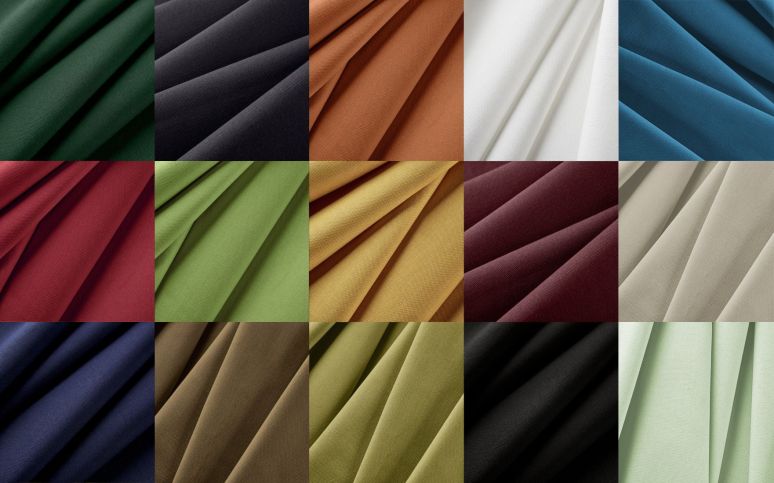 Stoff - Meterware, bio, 15 Farben