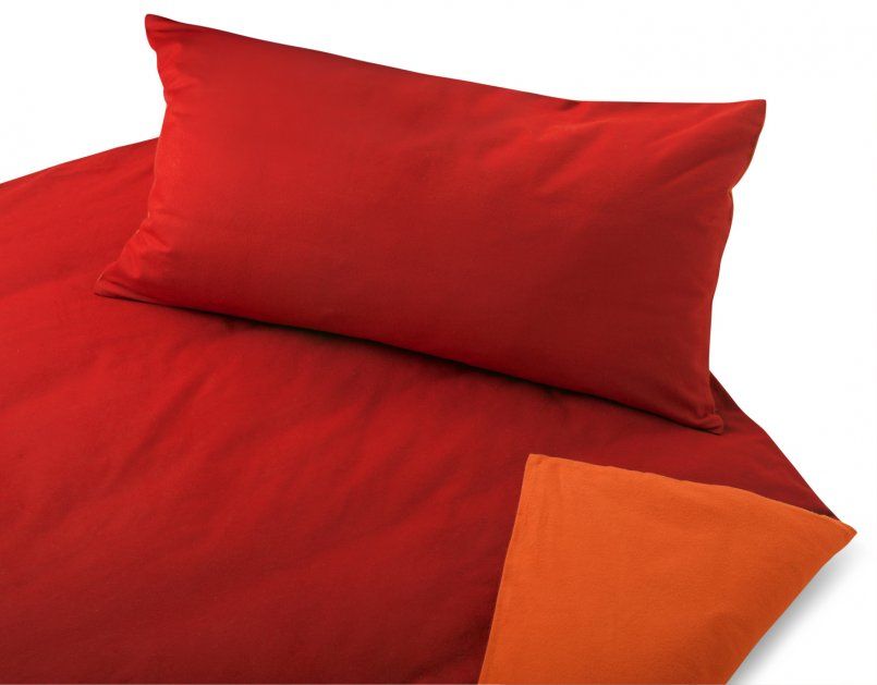 Kopfkissen-Bezug Edelbiber - dunkelrot/orange